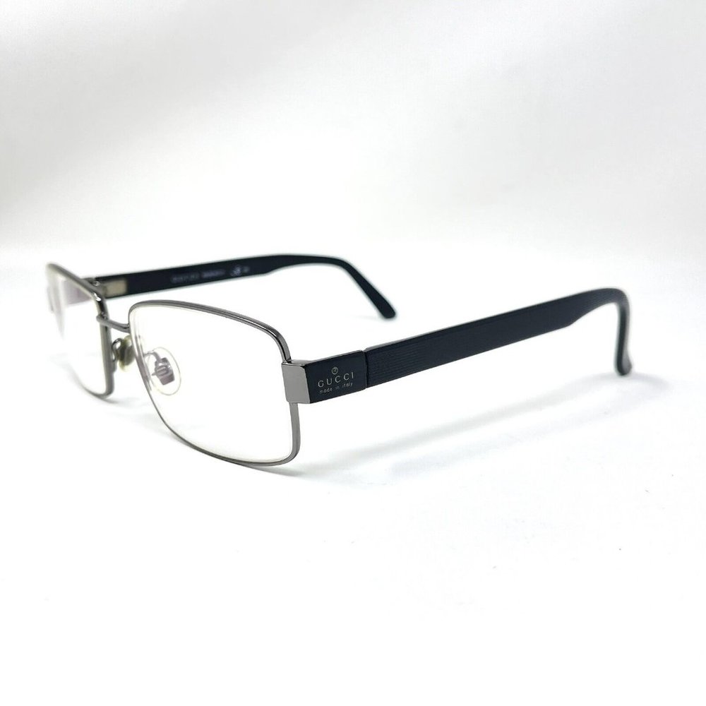 GUCCI GG 1942 TMC Shiny Gunmetal 53 [] 17 135 Men's Eyeglasses Frame - Picture 3 of 15